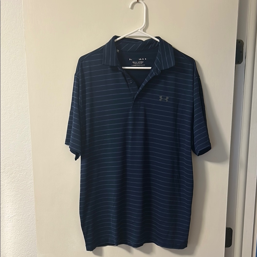 Under Armour Blue Polo Shirt with Collar and Short Sleeves